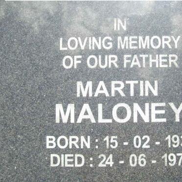MALONEY Martin 1937-1978