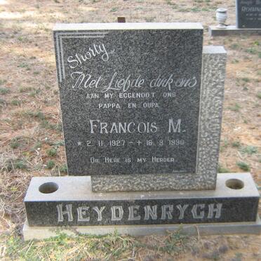 HEYDENRYCH Francois M. 1927-1990