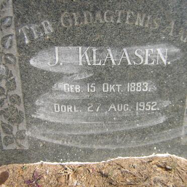 KLAASEN J. 1883-1952
