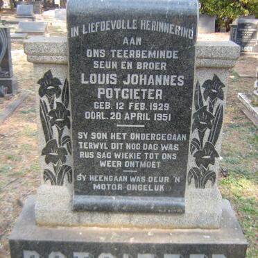 POTGIETER Louis Johannes 1929-1951