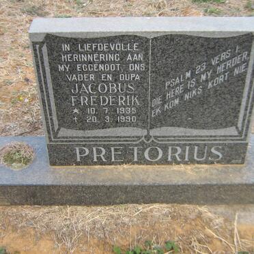 PRETORIUS Jacobus Frederik 1935-1990
