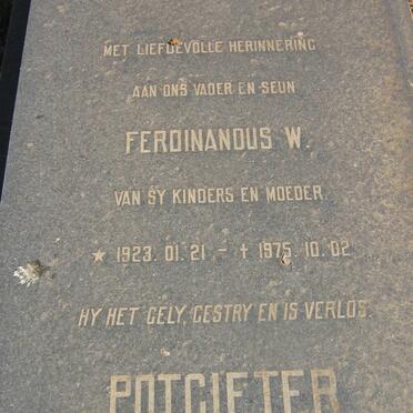 POTGIETER Ferdinandus W. 1923-1975