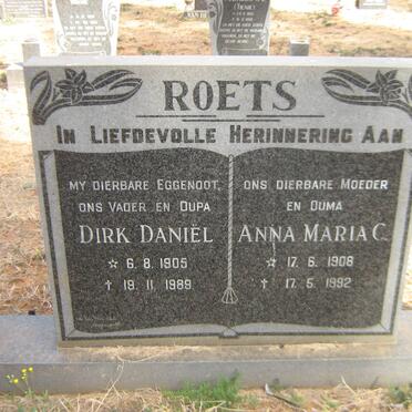 ROETS Dirk Daniel 1905-1989 &amp; Anna Maria C. 1908-1992
