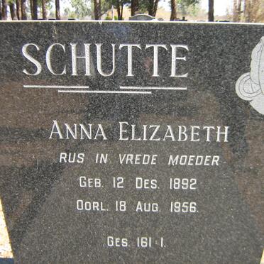 SCHUTTE Anna Elizabeth 1892-1956
