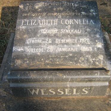 WESSELS Elizabeth Cornelia nee SENEKAL 1920-1963