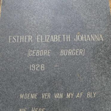 BESTER Petrus Andries Lourens 1922- &amp; Esther Elizabeth Johanna BURGER 1926-