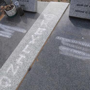GREYLING Stefanus Gerhardus 1935-2001 &amp; Louis Henrietta CROUS 1938-