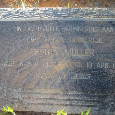 MULLER Petra 1947-1958