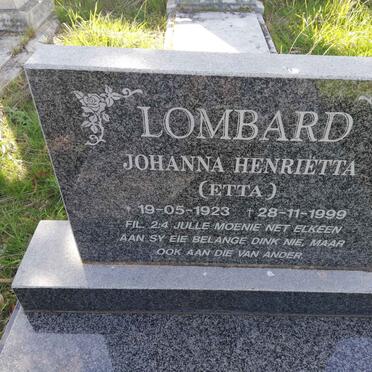 LOMBARD Johanna Henrietta 1923-1999