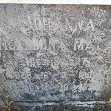 MALAN Johanna Willemina nee SWART 1802-1898