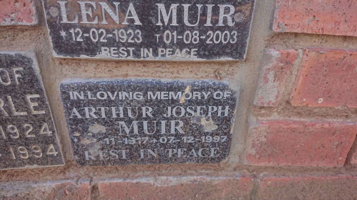 MUIR Arthur Joseph 1917-1997