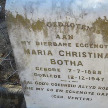 BOTHA Maria Christina 1885-1947