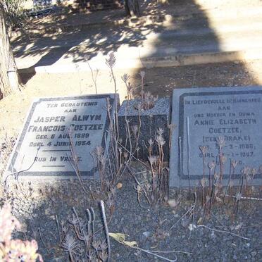 COETZEE Jasper Alwyn Francois 1889-1954 &amp; Annie Elizabeth DRAKE 1896-1967