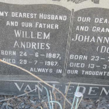 EEDEN Willem Andries, van 1887-1967 &amp; Johanna D.M. 1897-1994
