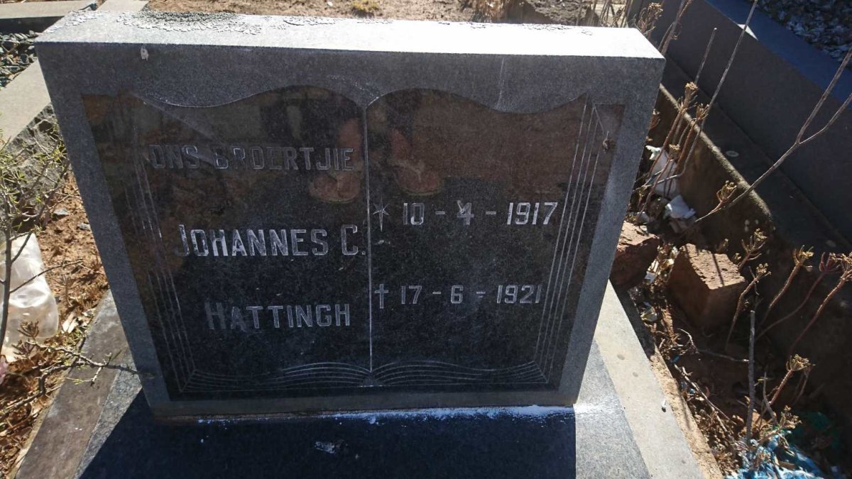 HATTINGH Johannes C. 1917-1921