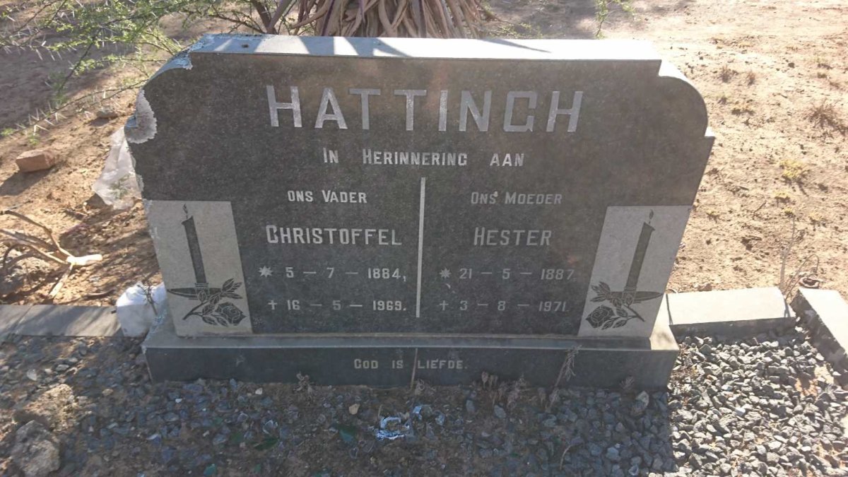 HATTINGH Christoffel 1884-1969 &amp; Hester 1887-1971