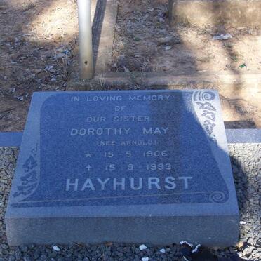 HAYHURST Dorothy May nee ARNOLD 1906-1993