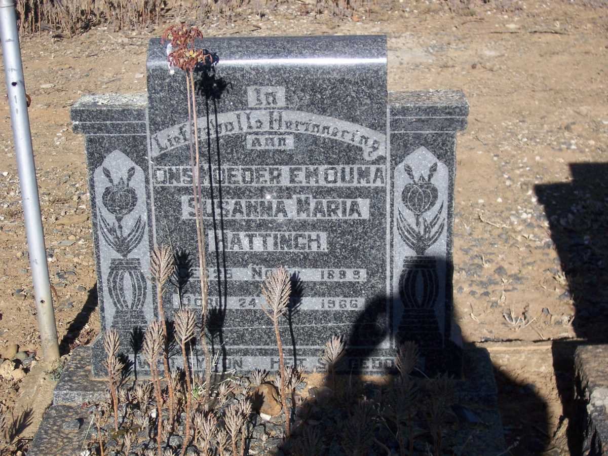 HATTINGH Susanna Maria 1889-1966