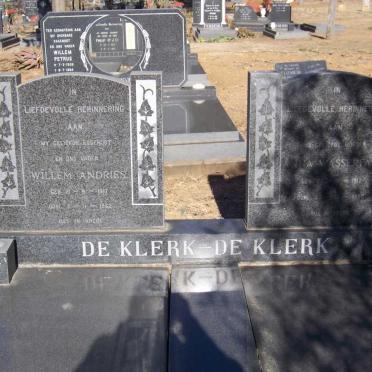 KLERK Willem Andries, de 1917-1962 &amp; Anna WASSERFALL 1917-1990