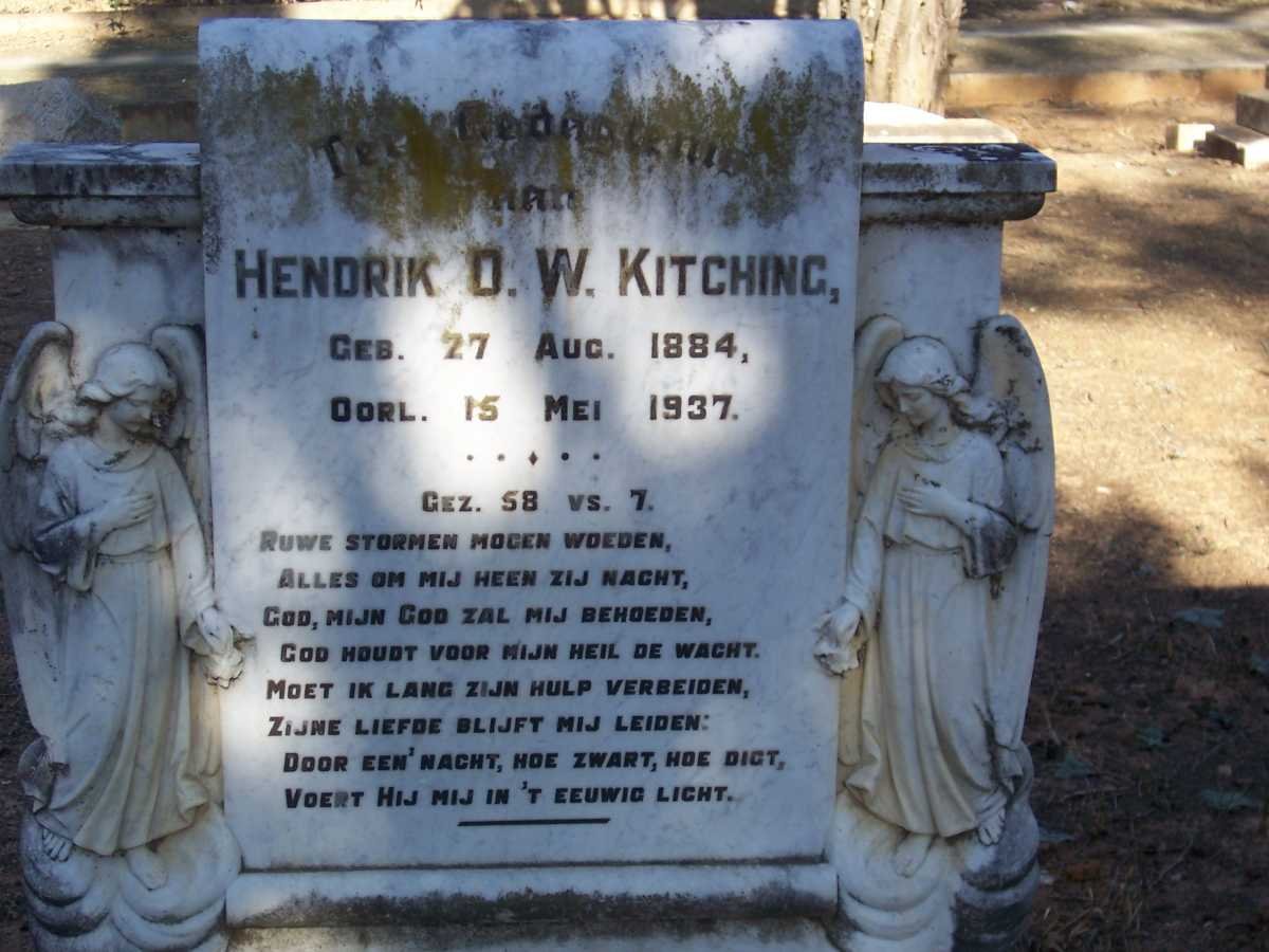 KITCHING Hendrik D.W. 1884-1937