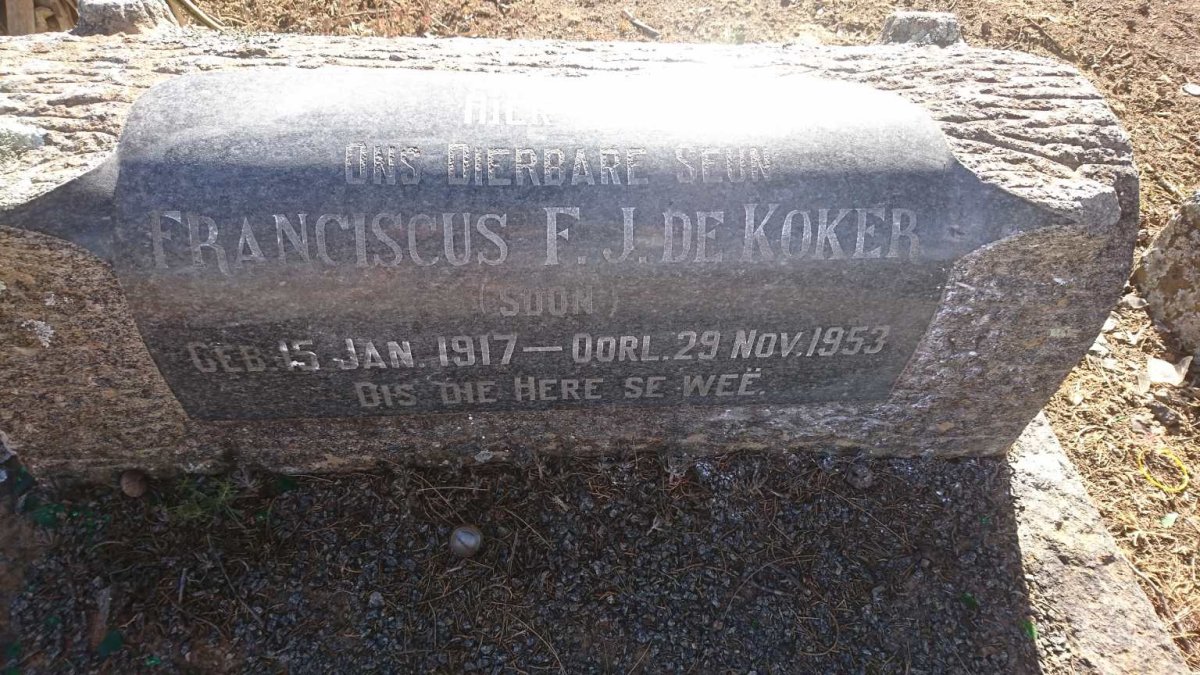 KOKER Franciscus F.J., de 1917-1953
