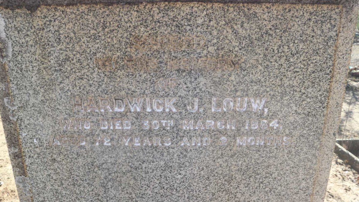 LOUW Hardwick J. -1884