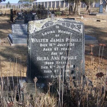 PRINGLE Walter James -1934 &amp; Hilda Ann SPARKS -1946