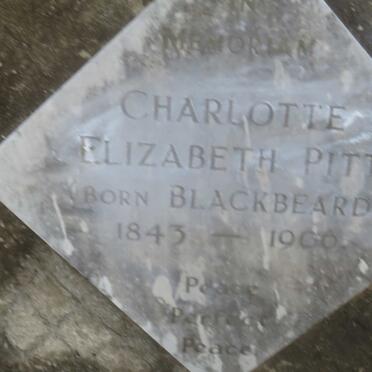 PITT Joseph 1839-1922 &amp; Charlotte Elizabeth BLACKBEARD 1843-1906 