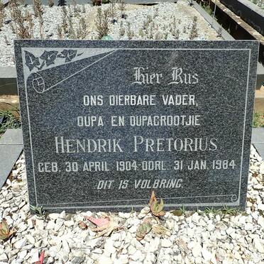 PRETORIUS Hendrik 1904-1984