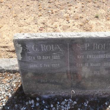 ROUX J.G. 1850-1924 &amp; S.P. ENGELBRECHT 1856-1932