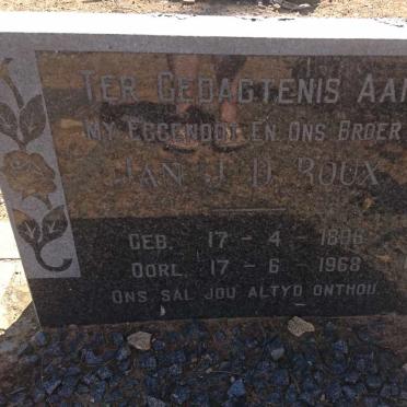 ROUX Jan J.D. 1896-1968