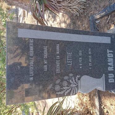 RANDT Lettie, du 1919-1974