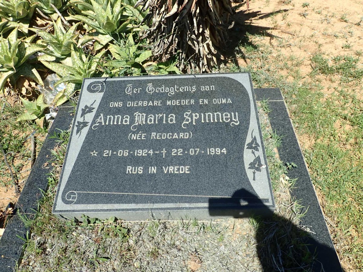 SPINNEY Anna Maria nee REDGARD 1924-1994