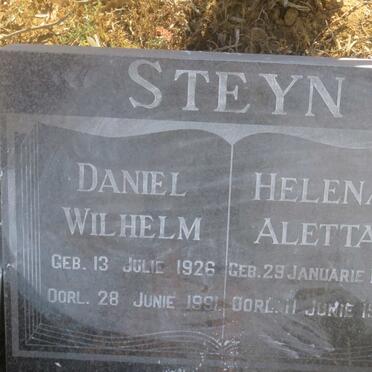STEYN Daniel Wilhelm 1926-1991 &amp; Helena Aletta 1928-1996