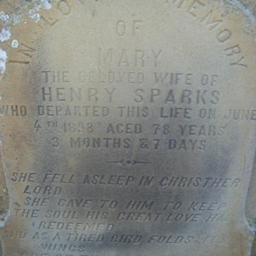 SPARKS Mary -1898