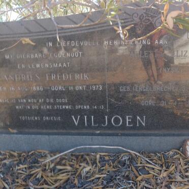 VILJOEN Andries Frederik 1886-1973 &amp; Alletta Elizabeth ENGELBRECHT 1893-1983