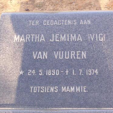 VUUREN Martha Jemima, van 1890-1974