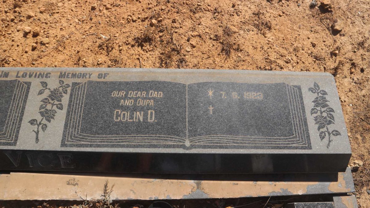 VICE Colin D. 1923- & Hester M. KOEKEMOER 1942-1993
