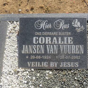 VUUREN Coralie, Jansen van 1924-2002