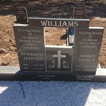 WILLIAMS Stanatyi Jeffery 1938-2015 &amp; Nomzi Nancy 1940-2017