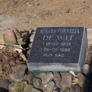 WIT Susara Cornelia, de 1904-1998