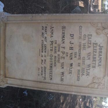 WIJK Johanna Elizabeth Eliza, van 1861-1924 :: OOSTHUIZEN Anna Petr