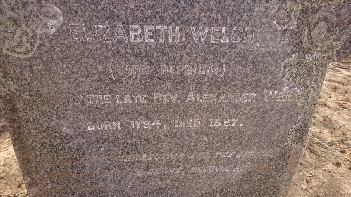 WELSH Elizabeth nee HEPBURN 1794-1827