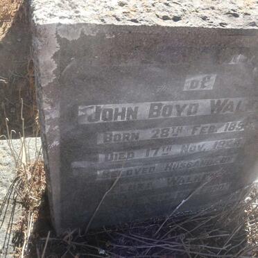 WALKER John Boyd 185?-1904