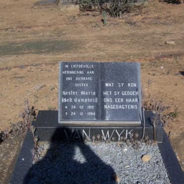 WYK Hester Maria, van nee CAMPBELL 1915-1994