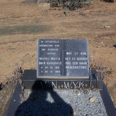 WYK Hester Maria, van nee CAMPBELL 1915-1994