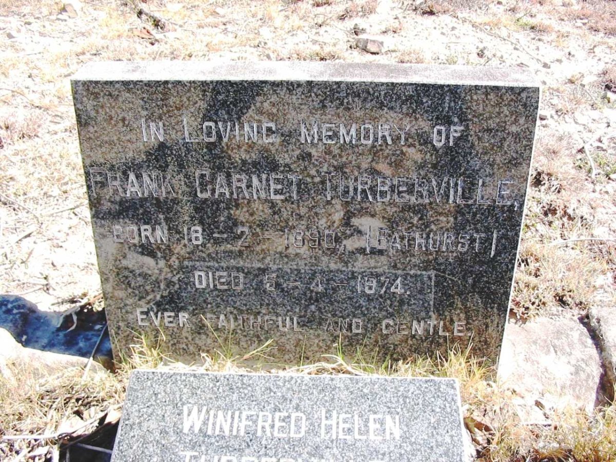 TURBERVILLE Frank Garnet 1890-1974