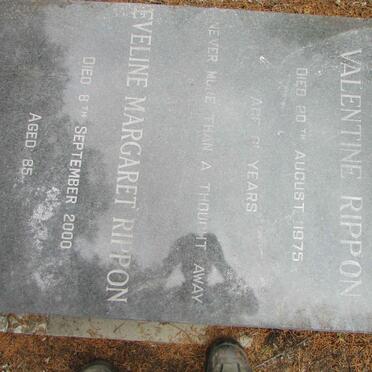 RIPPON Valentine Oswald -1975 &amp; Eveline Margaret -2000