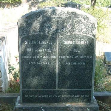 HILL Sidney Gilbert -1958 &amp; Stella Florence LAKE -1918