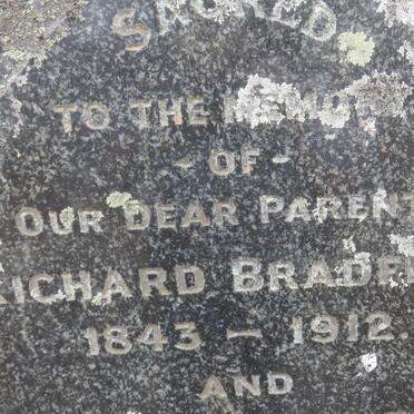 BRADFIELD Richard 1843-1912 &amp; Emma 1850-1926